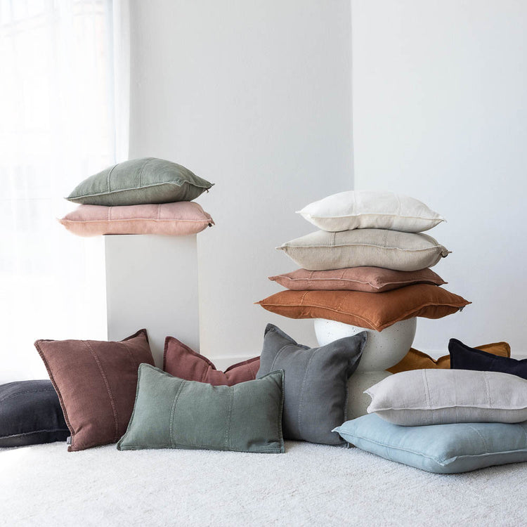 Luca Linen Cushion - Clay
