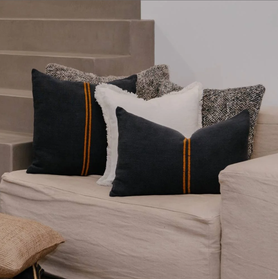 Wabi Cushion - Midnight/Ivory/Natural