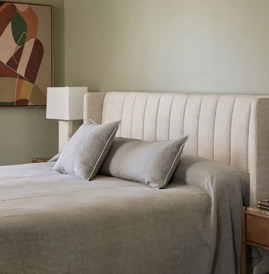 Luca Linen Long Lumbar Cushion - Grey