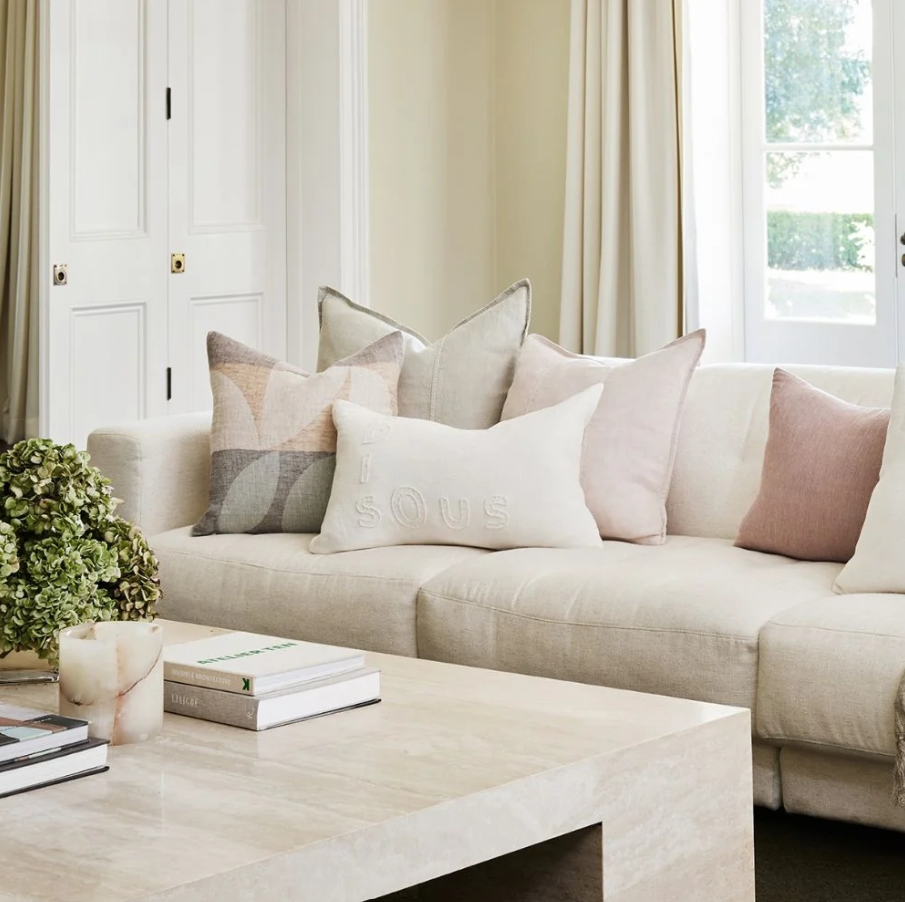 Luca Linen Cushion - Putty
