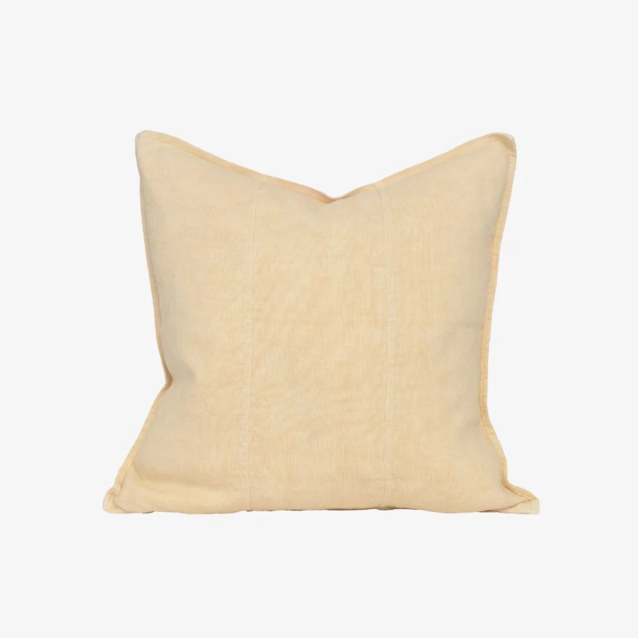Luca Linen Cushion - Soft Butter