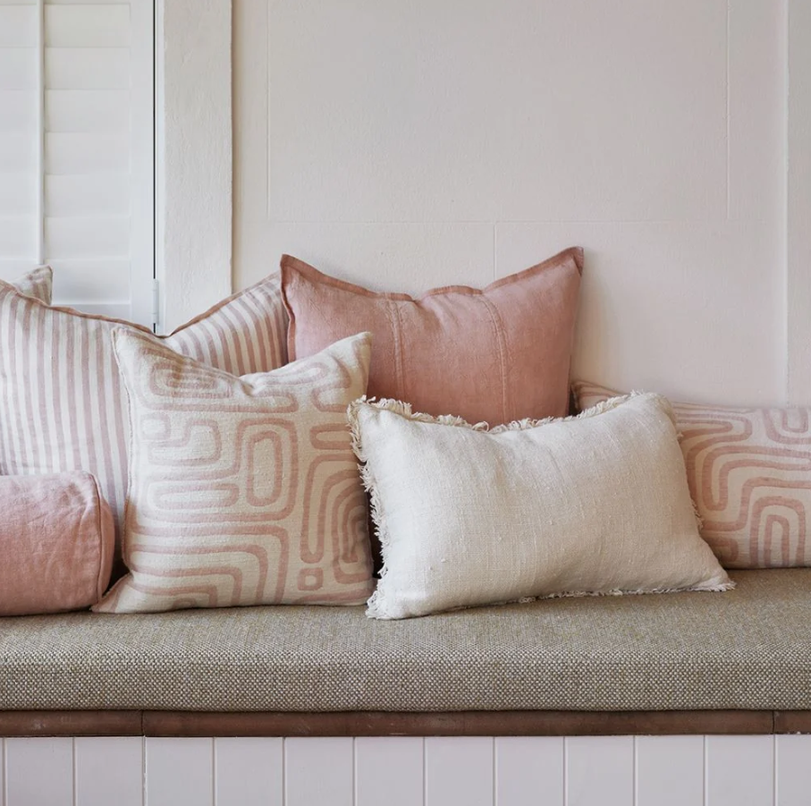 Luca Linen Cushion - Soft Musk