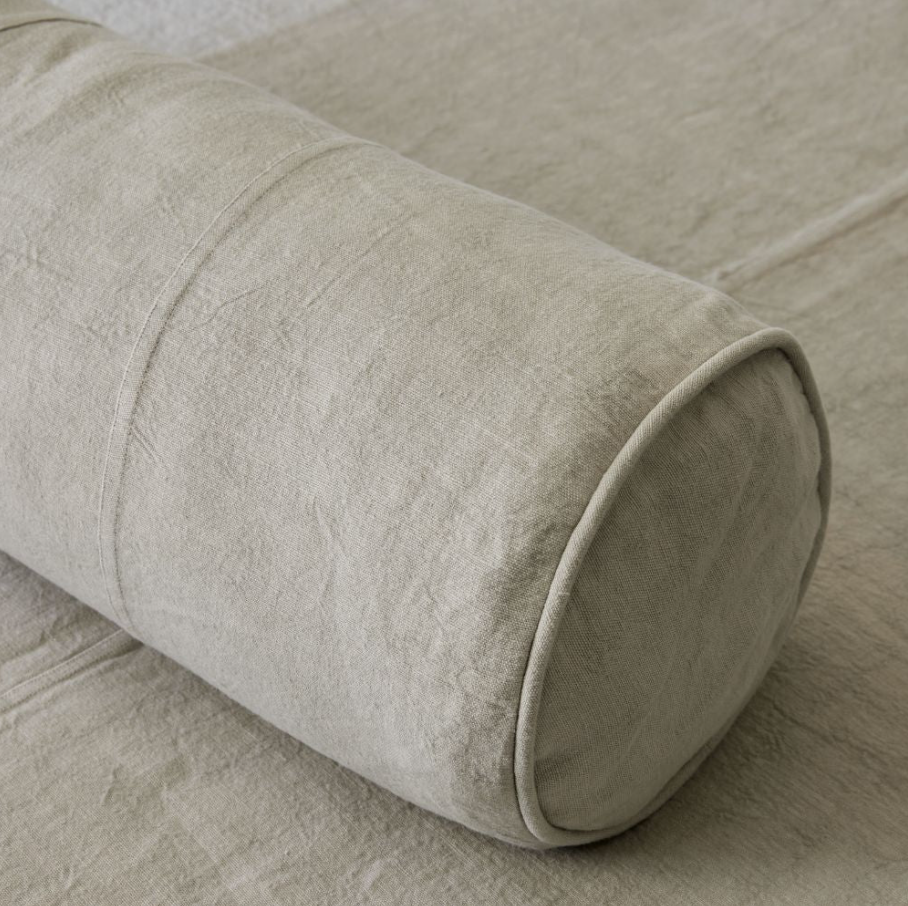 Luca Linen Bolster - Putty