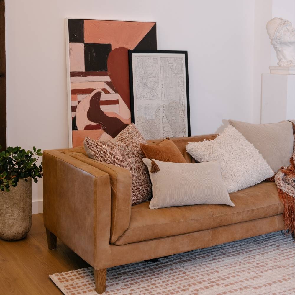 Wabi Cushion - Rust/Ivory/Natural