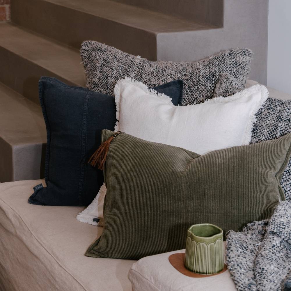 Wabi Throw - Midnight/Ivory/Natural
