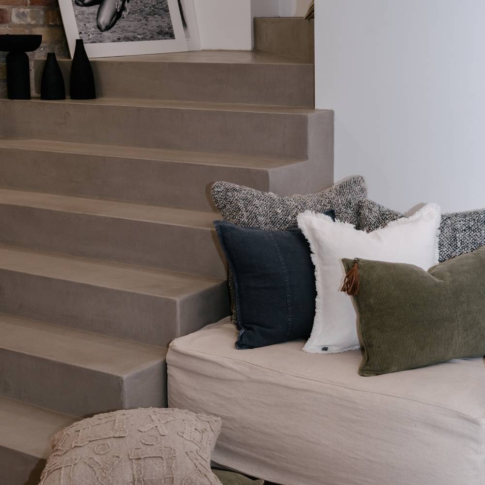 Wabi Cushion - Midnight/Ivory/Natural
