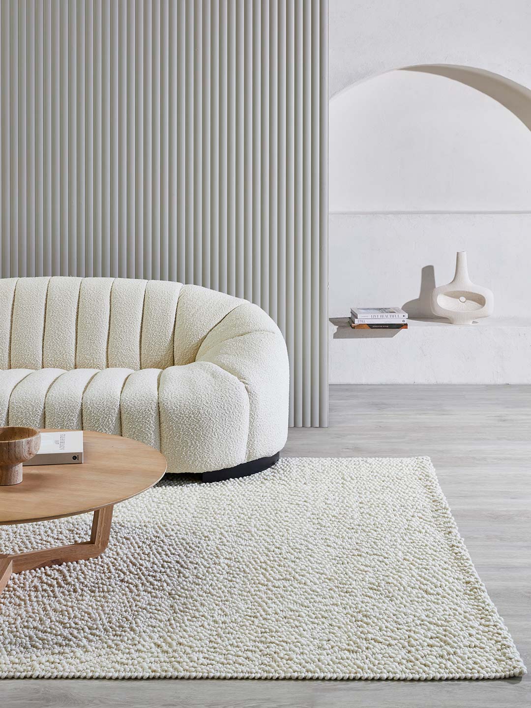 Boucle Wool Rug - Ivory