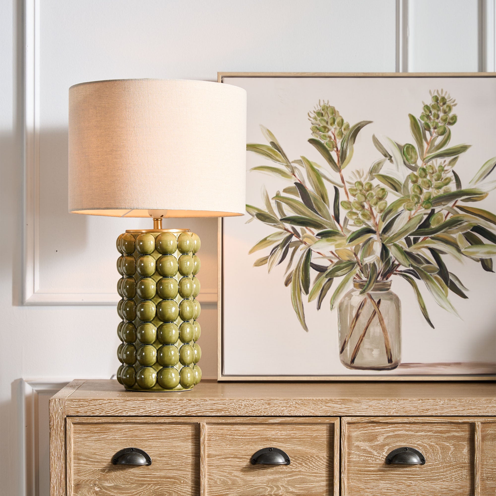 Condotti Table Lamp & Shade - Green