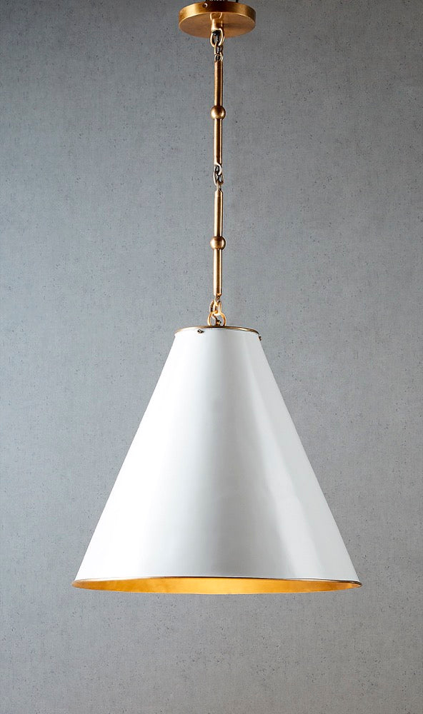 Monte Carlo Ceiling Pendant Large - White and Brass