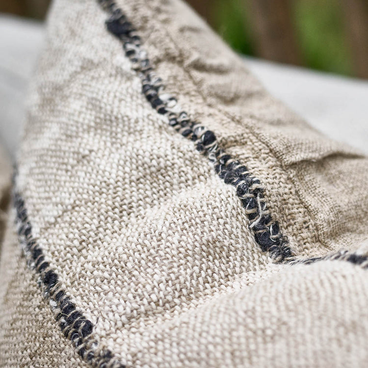 Retreat Cushion - Natural/Ivory/Black