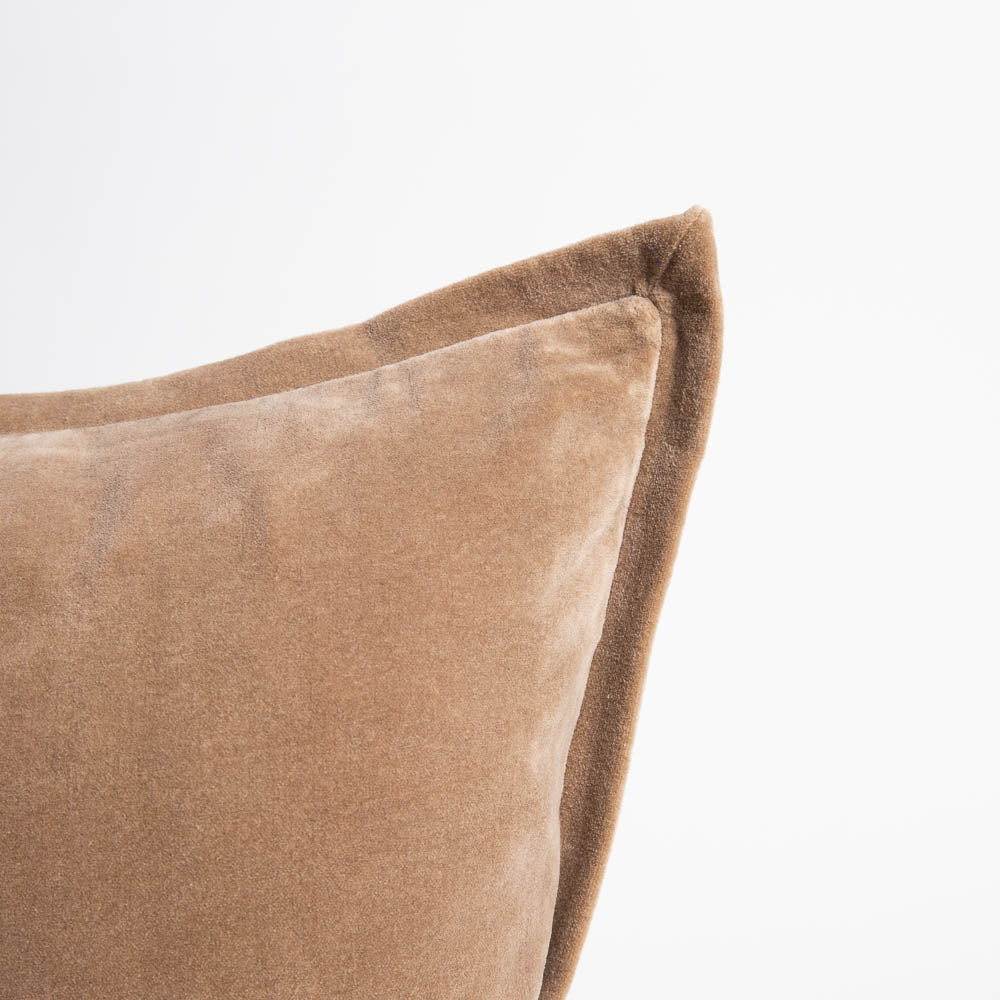 Evelyn Velvet Cushion - Natural