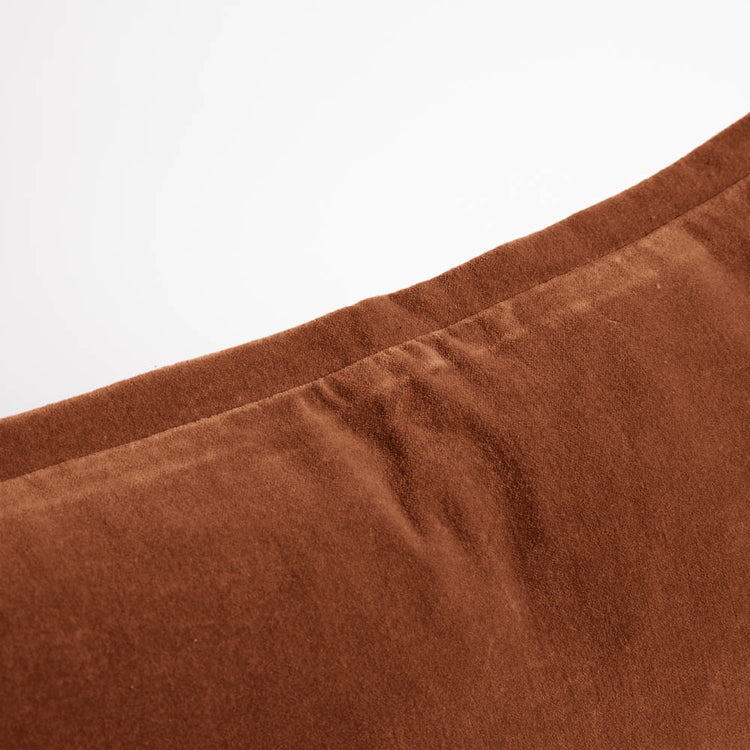 Evelyn Velvet Cushion - Nutmeg