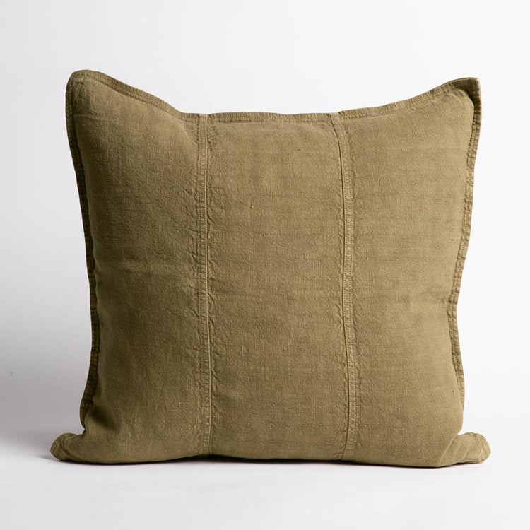 Luca Linen Cushion - Olive