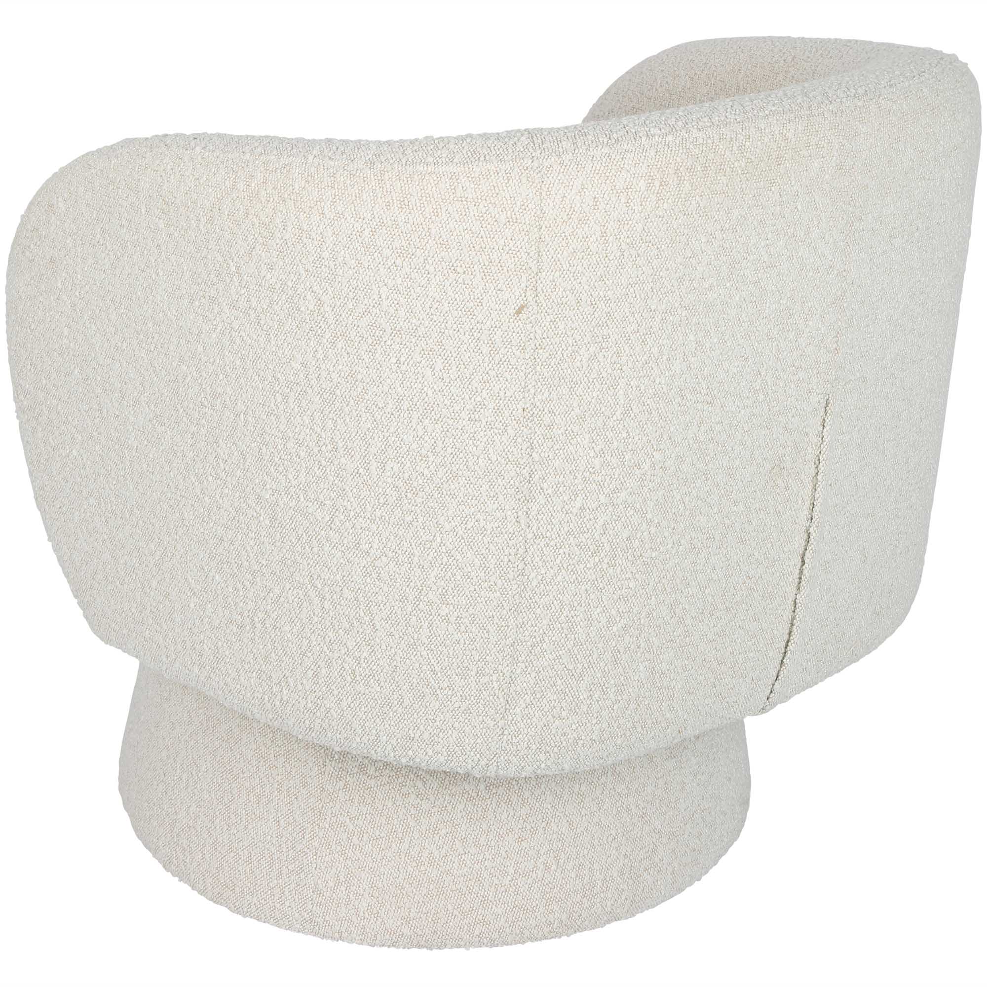 Selena Swivel Chair - Vanilla Boucle