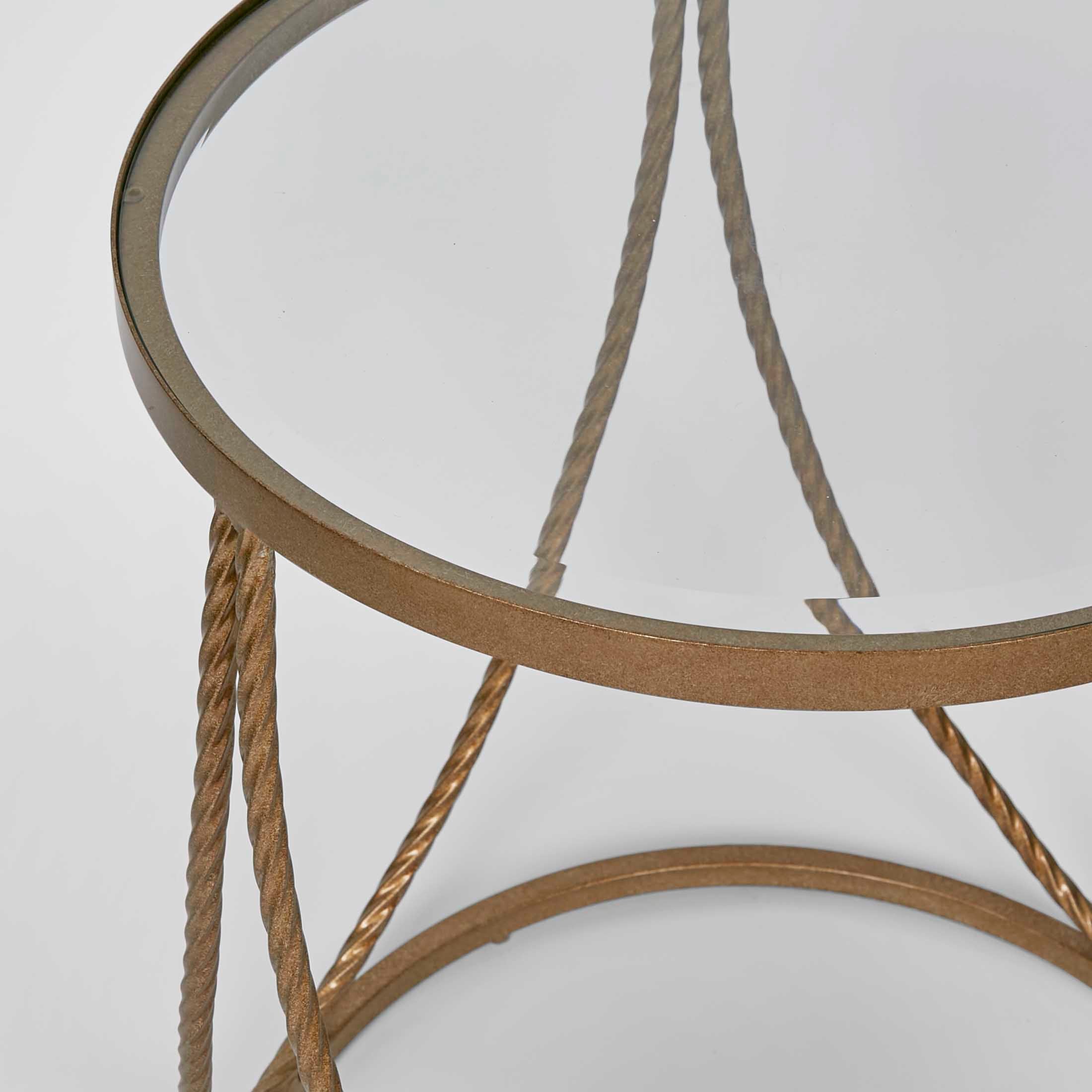 Palais Round Side Table - Gold