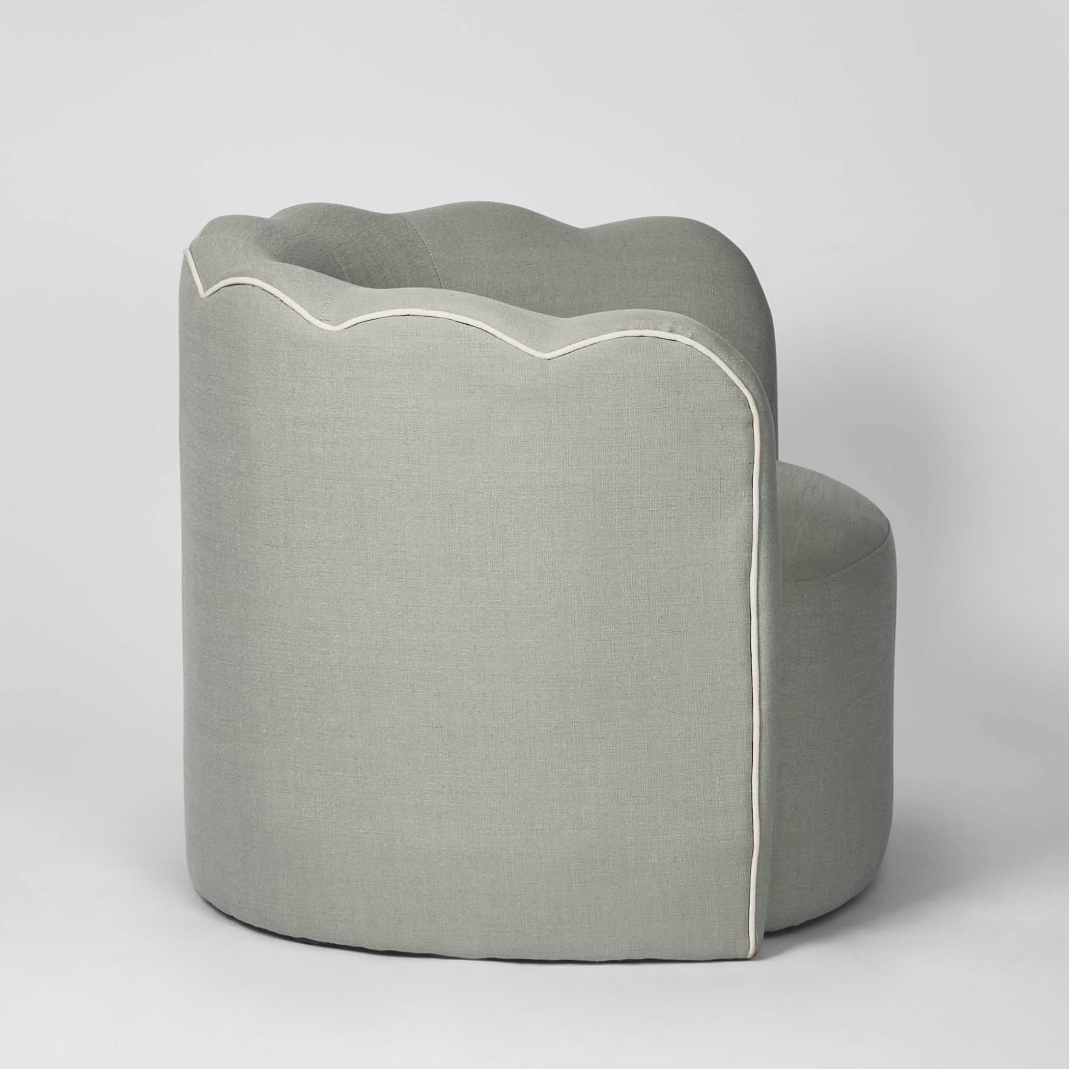 Camille Scallop Armchair - Seafoam