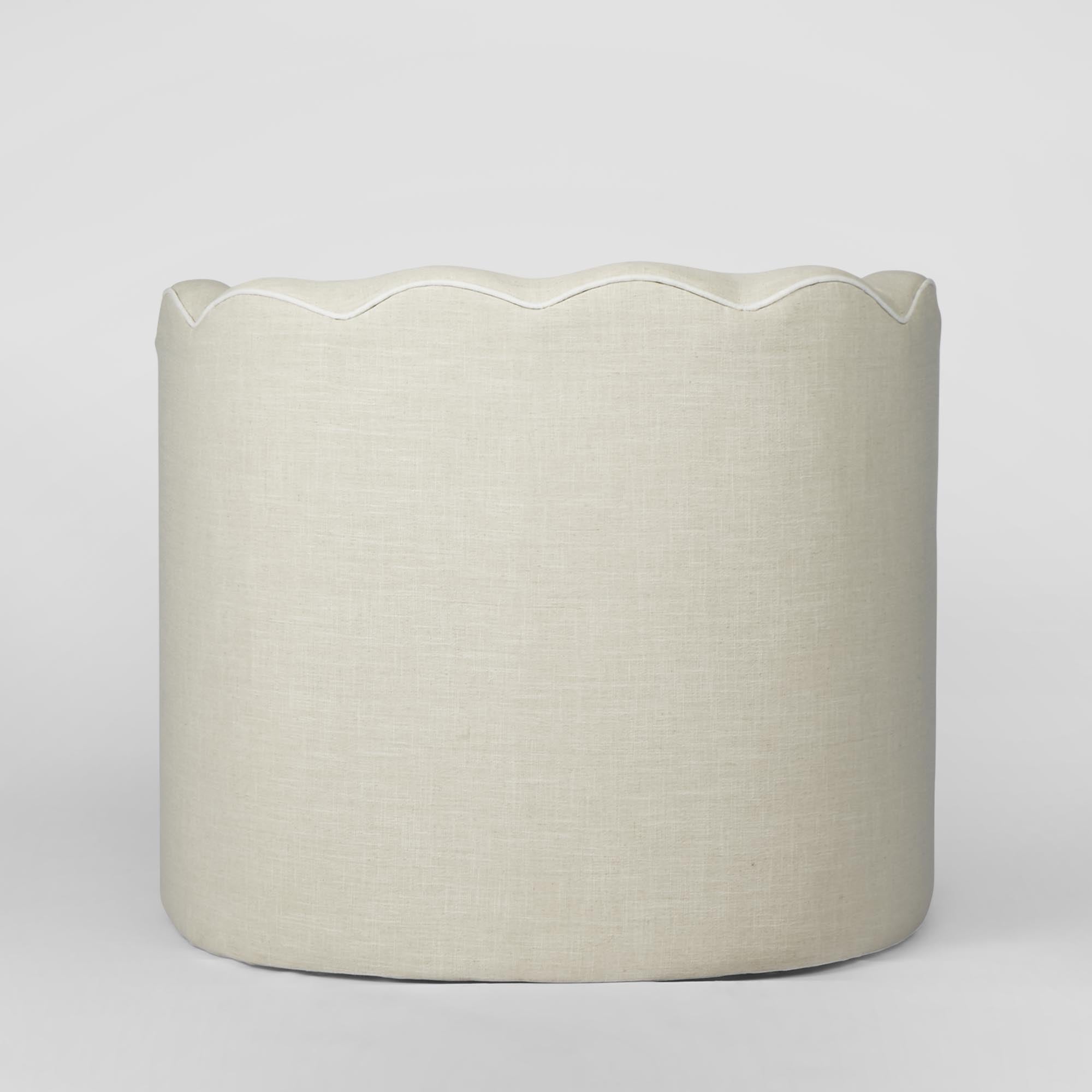 Camille Scallop Armchair - Natural