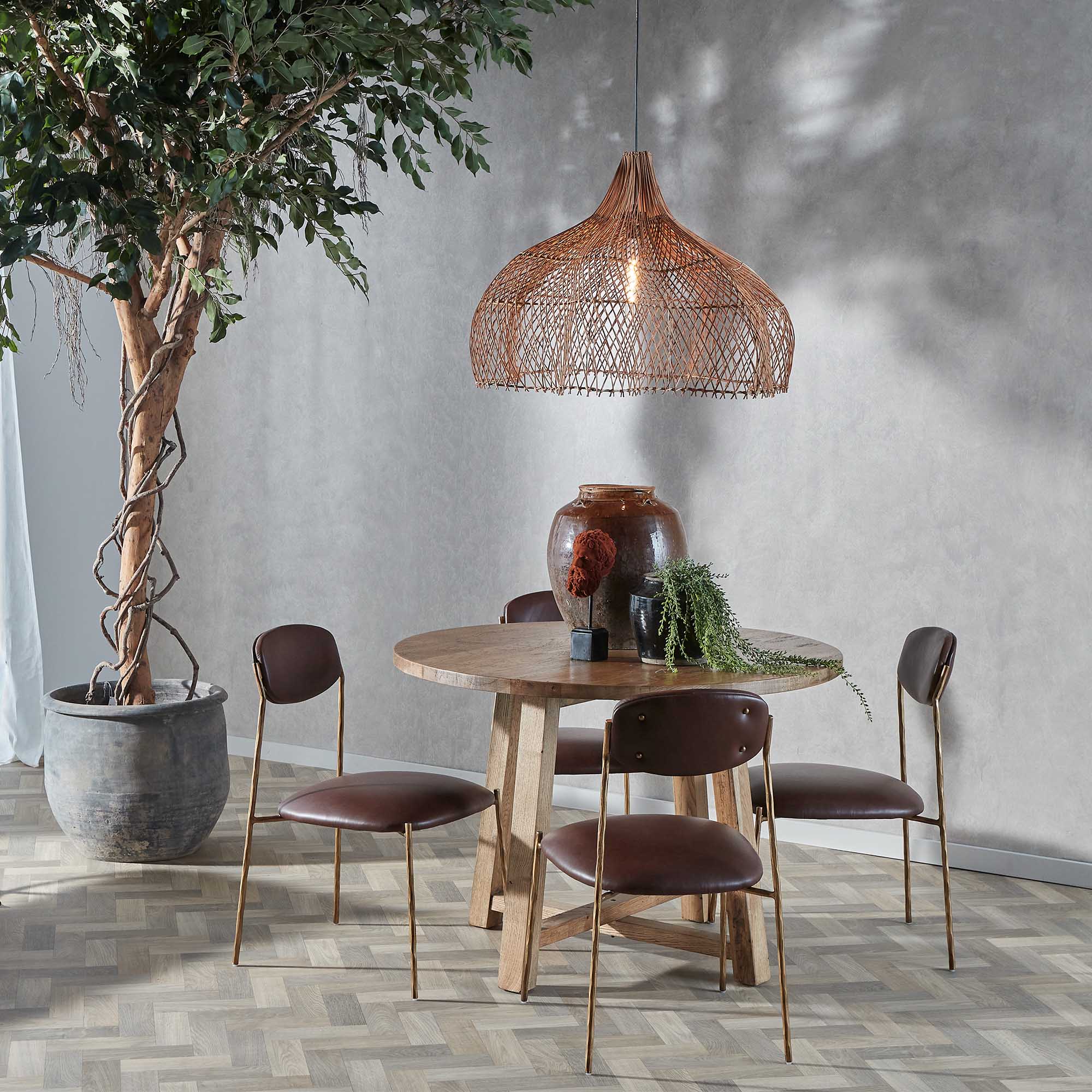 Grove Oak Wood Dining Table