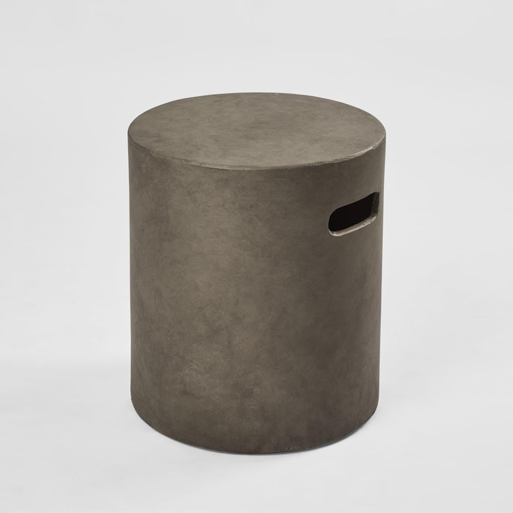 Leno Drum Stool - Grey