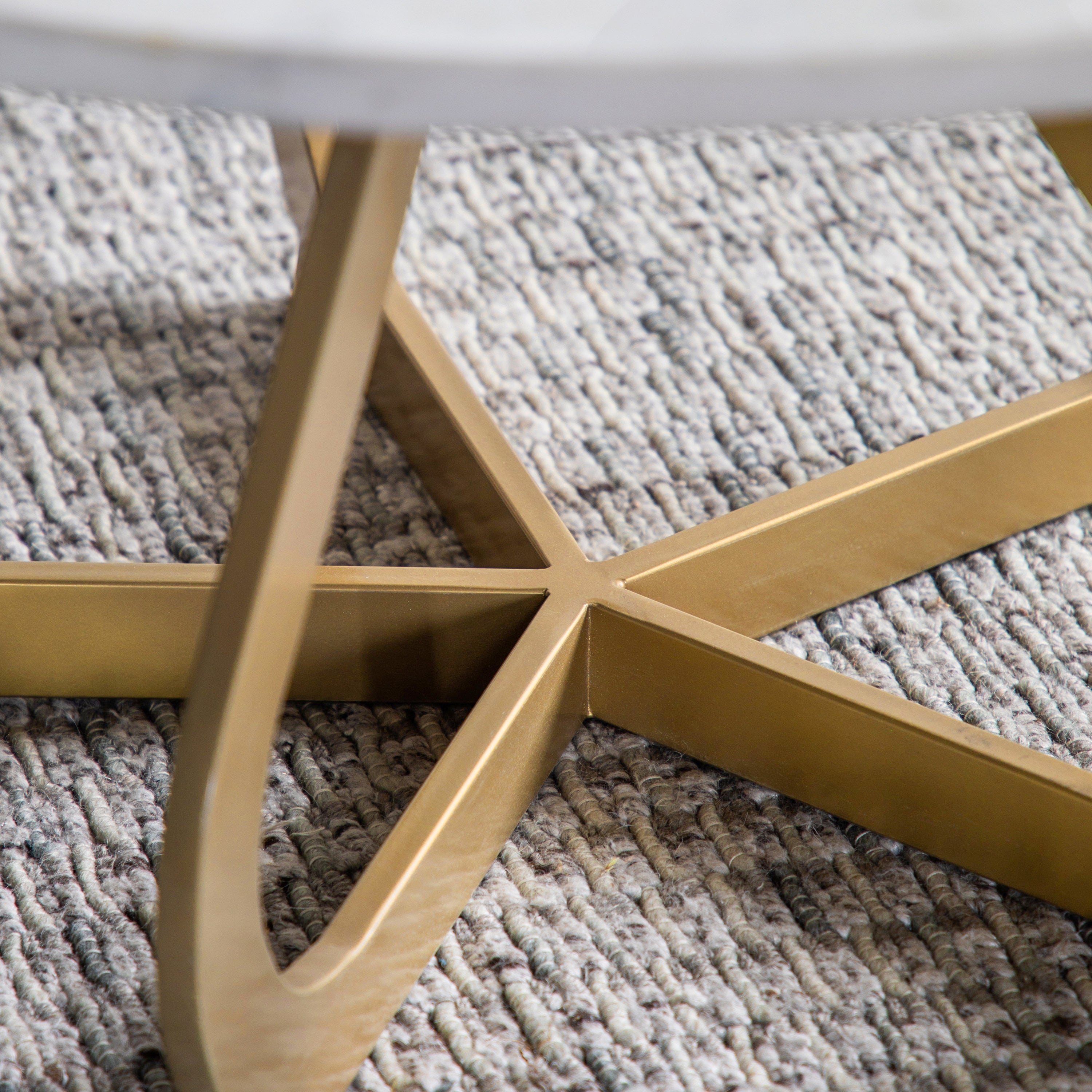 Moorgate Marble Top Coffee Table - Gold