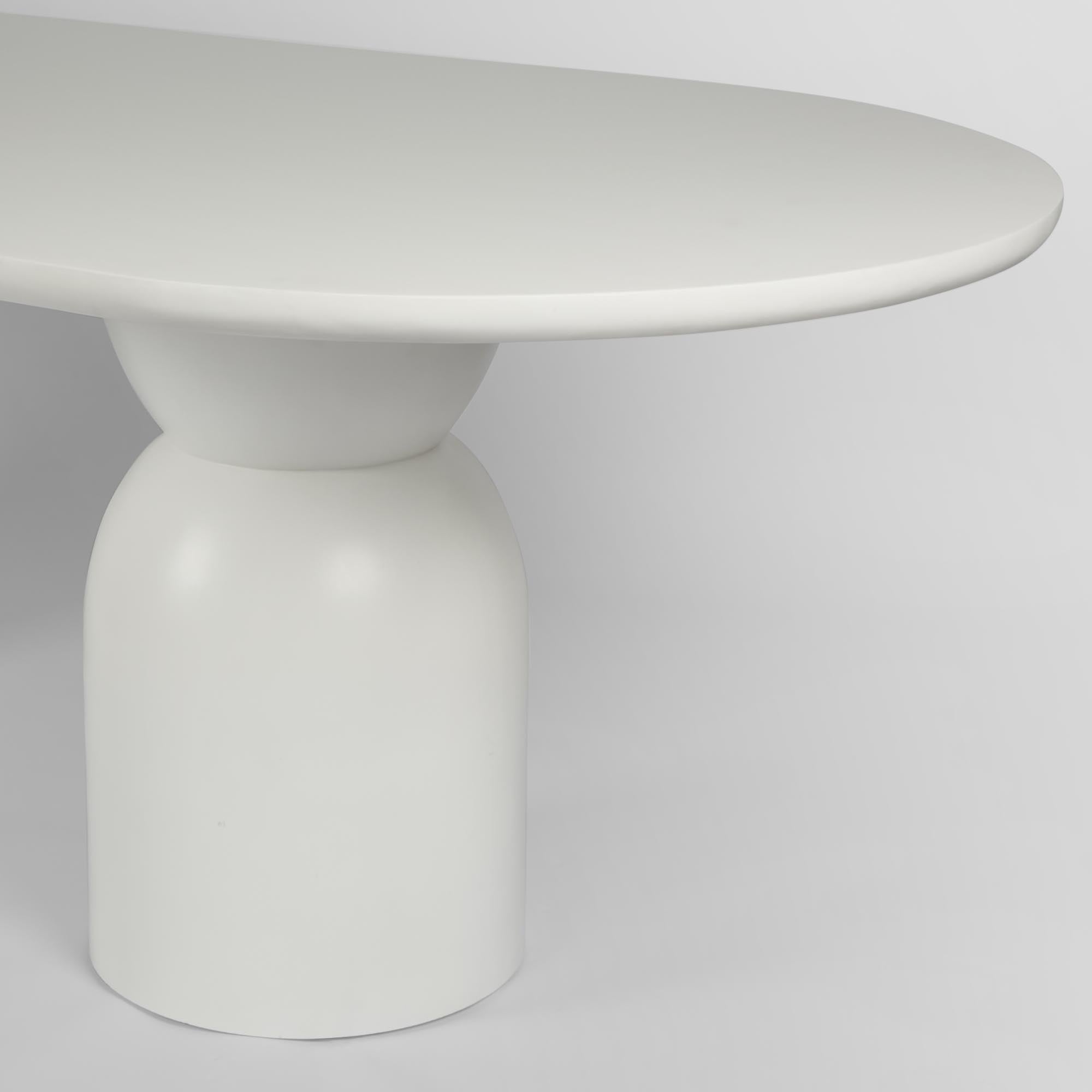 Olive Dining Table Oval - White