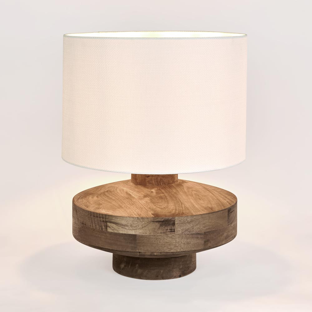 Circa Timber Table Lamp Large - White Shade