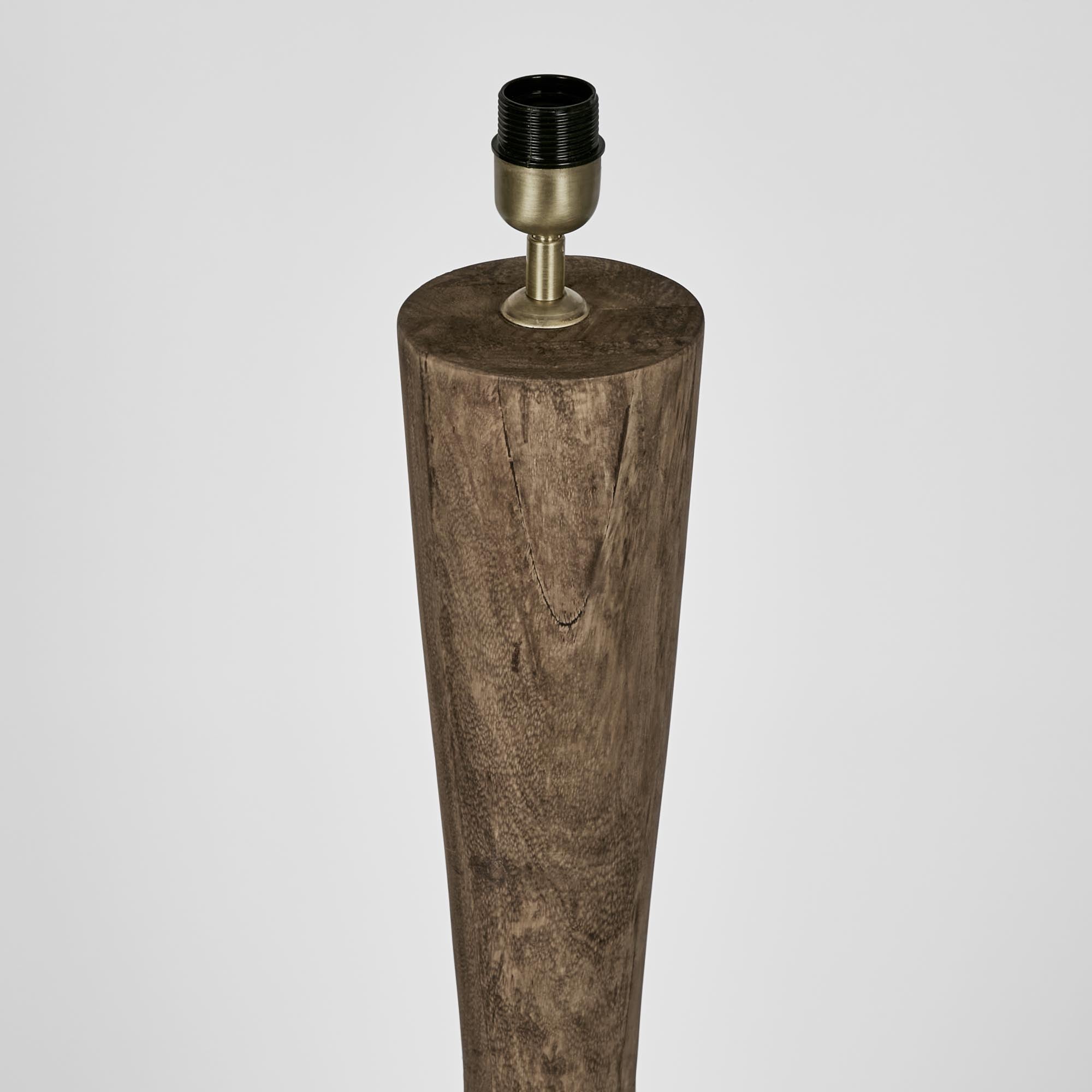 Callum Floor Lamp - Timber / Black Shade