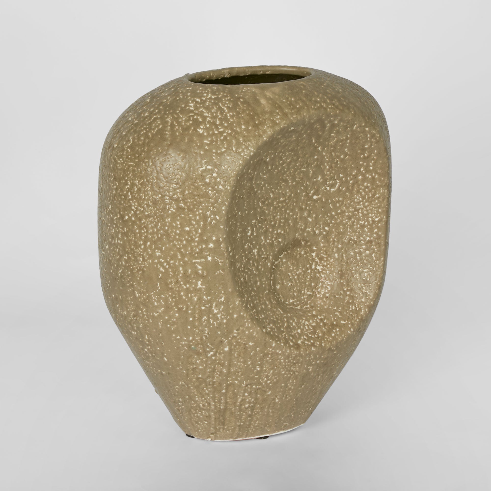 Scallop Vase Large - Olive