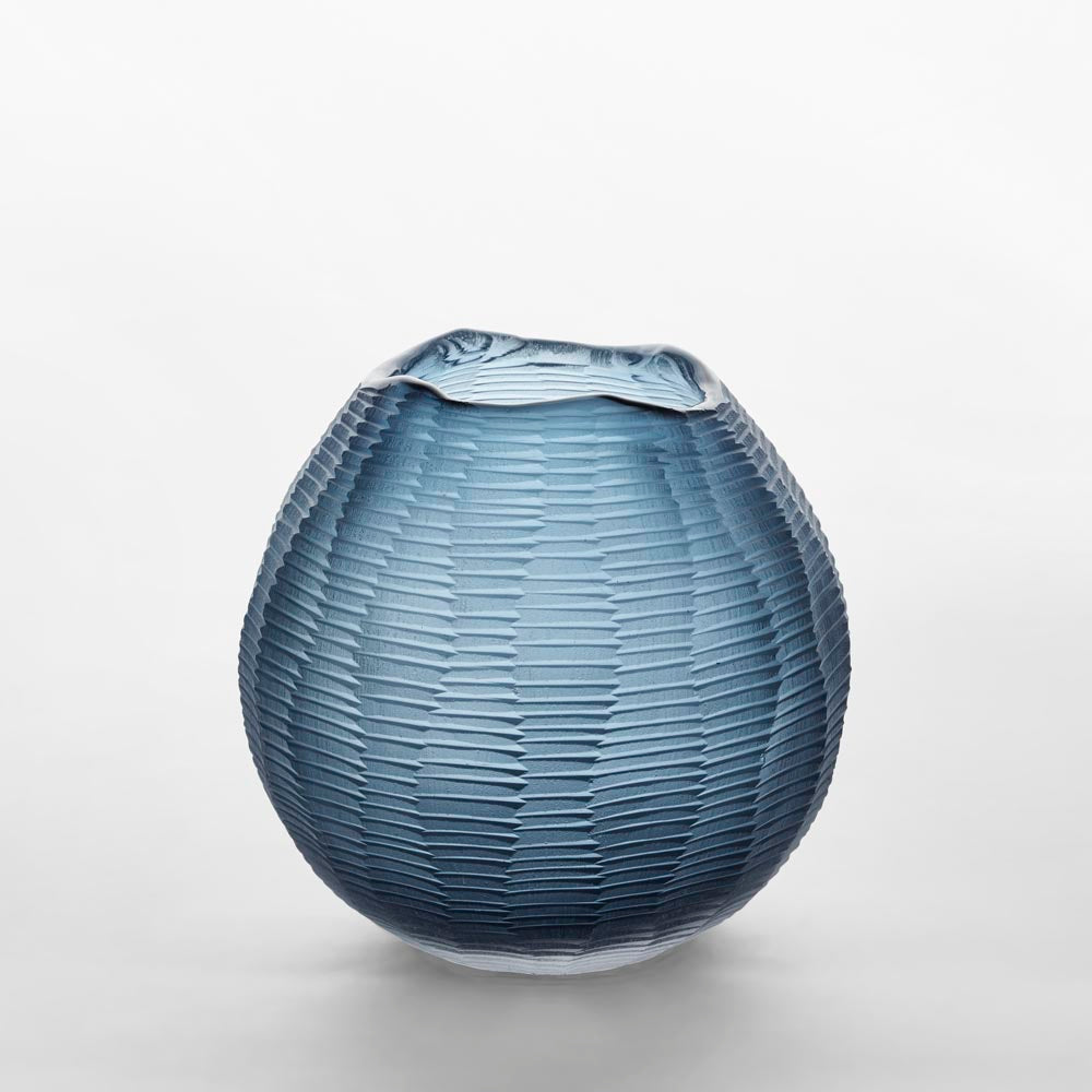 Artem Glass Ball Vase - Blue