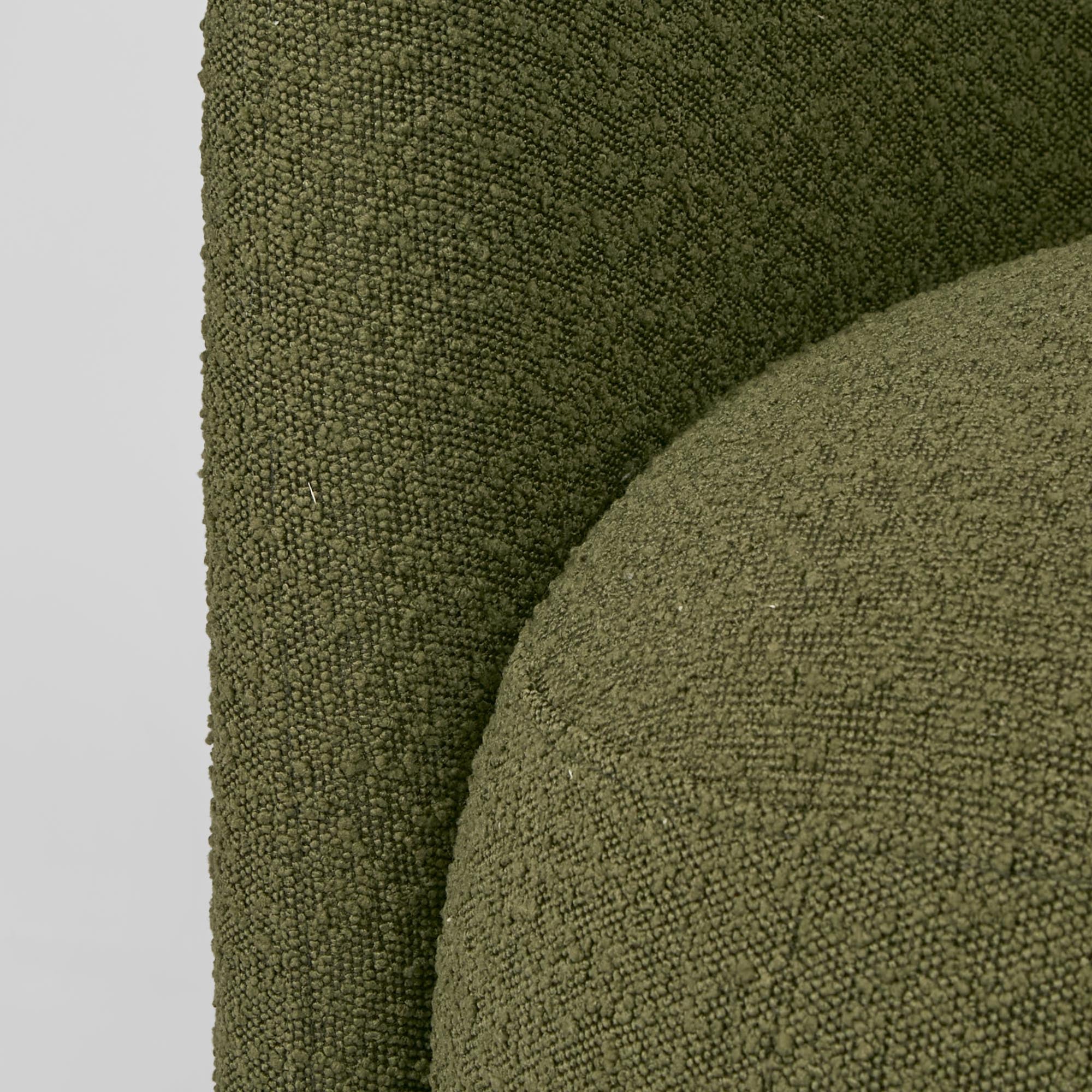Plume Arm Chair - Olive Boucle