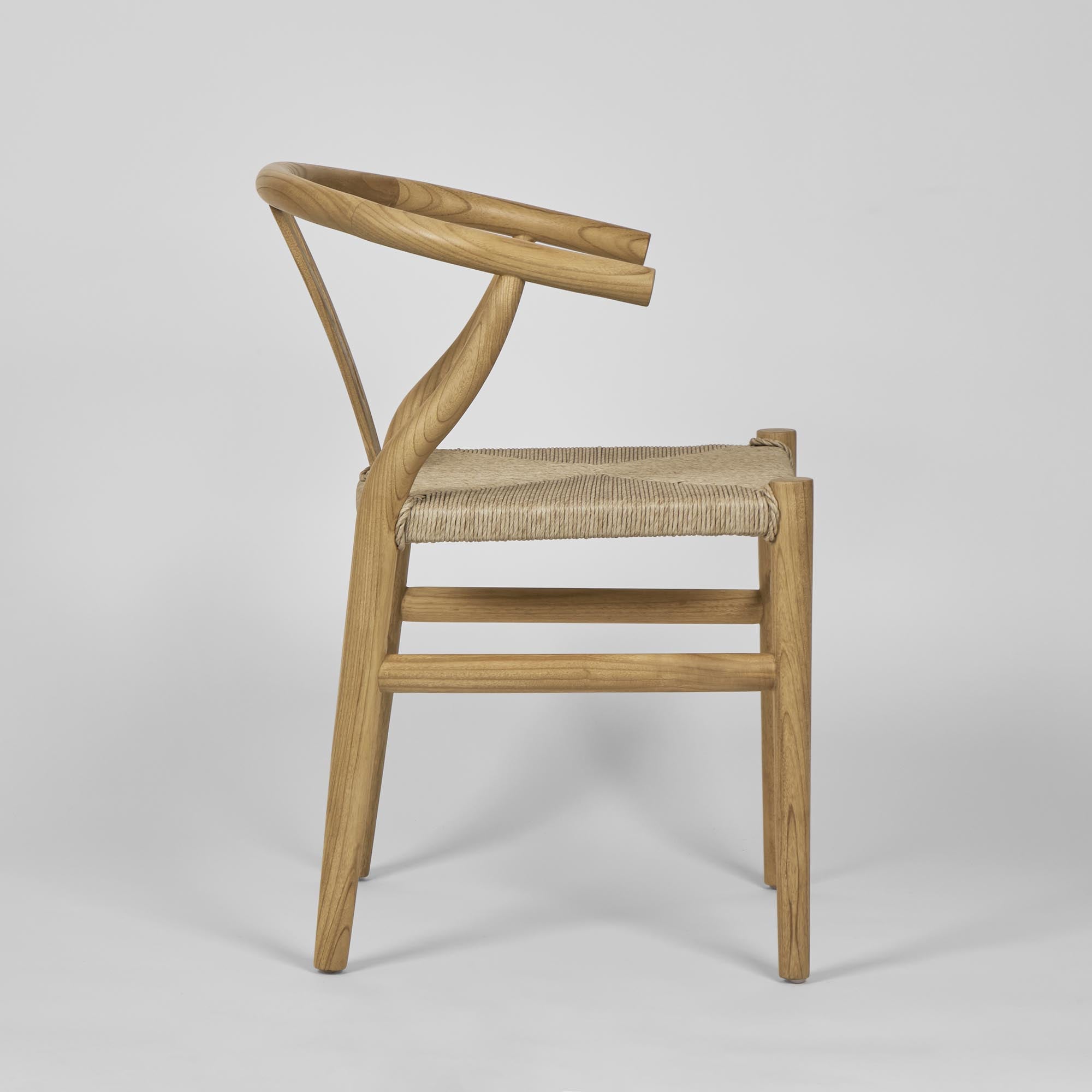 Arc Wishbone Dining Chair - Natural