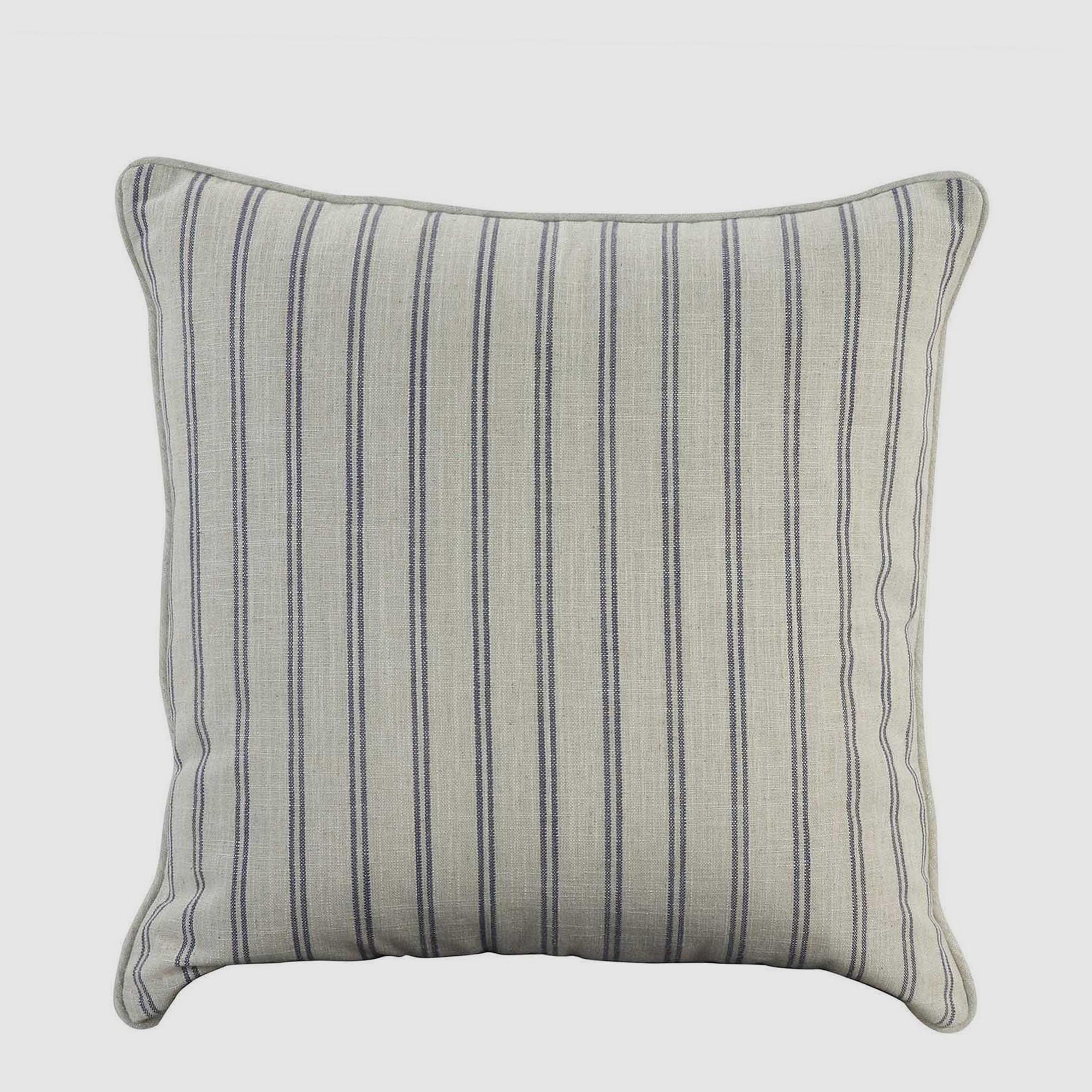 Hamptons Pin Stripe Cushion - Blue & White