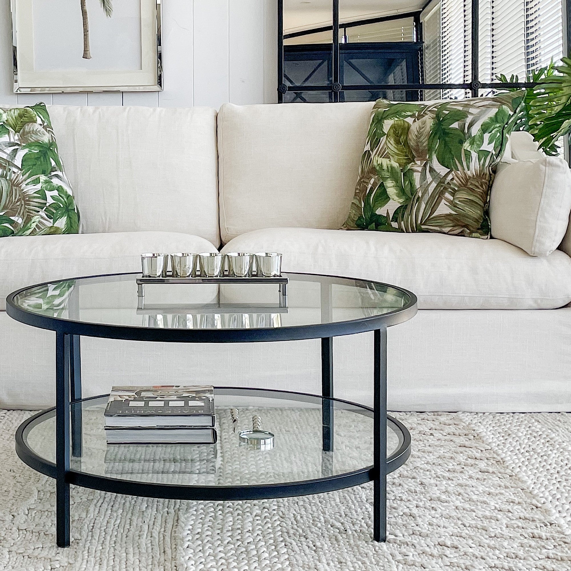 Palladium Glass Coffee Table - Black