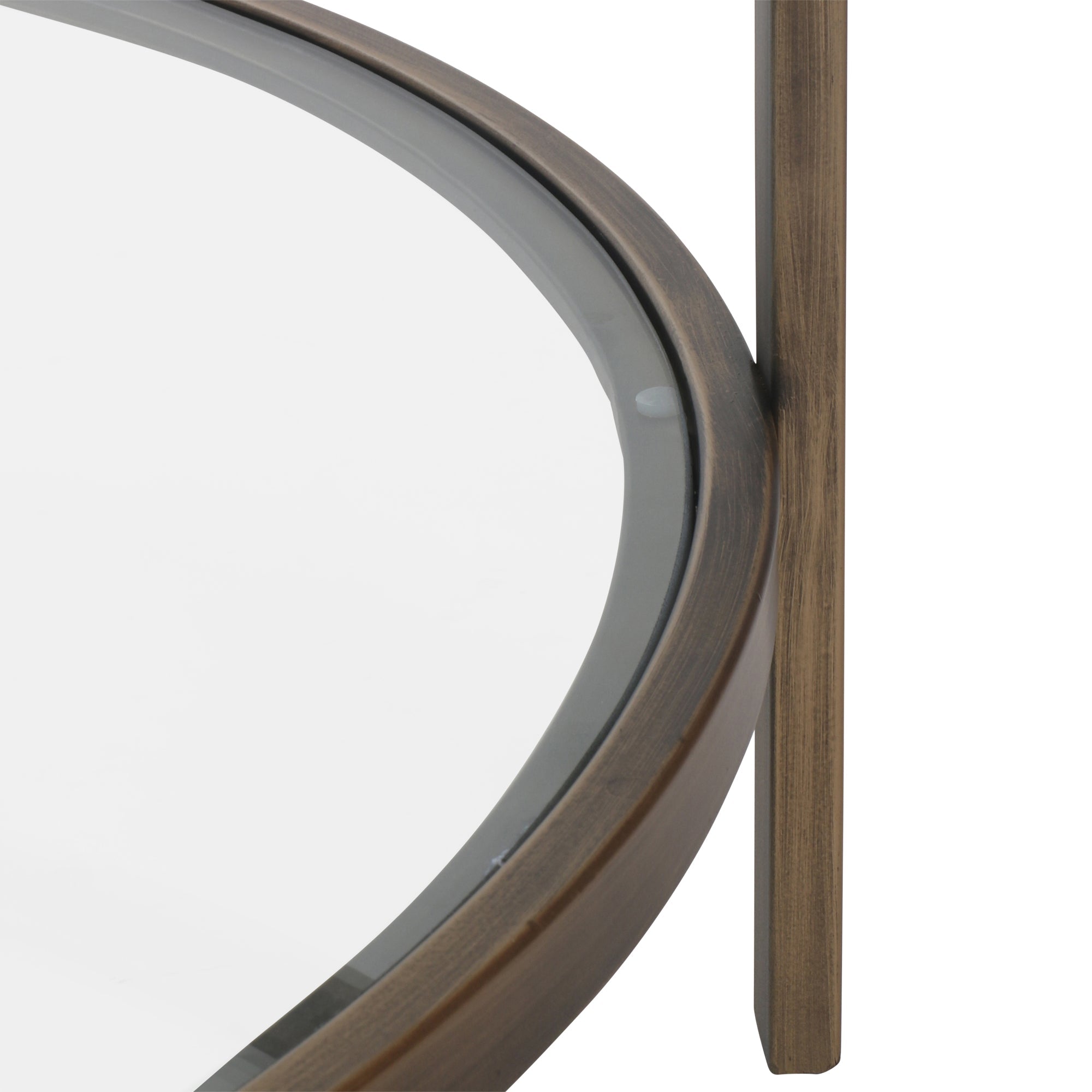 Palladium Glass Side Table - Brass