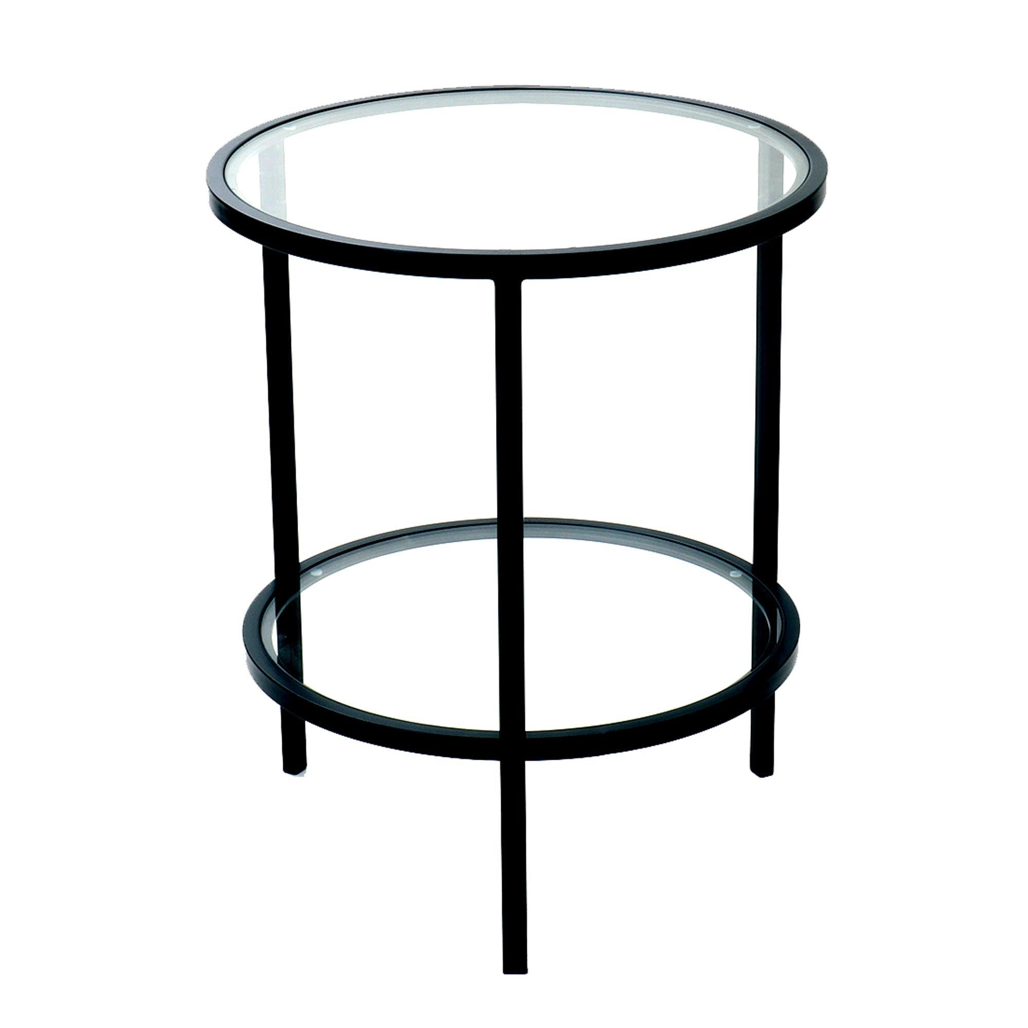 Palladium Glass Side Table - Black