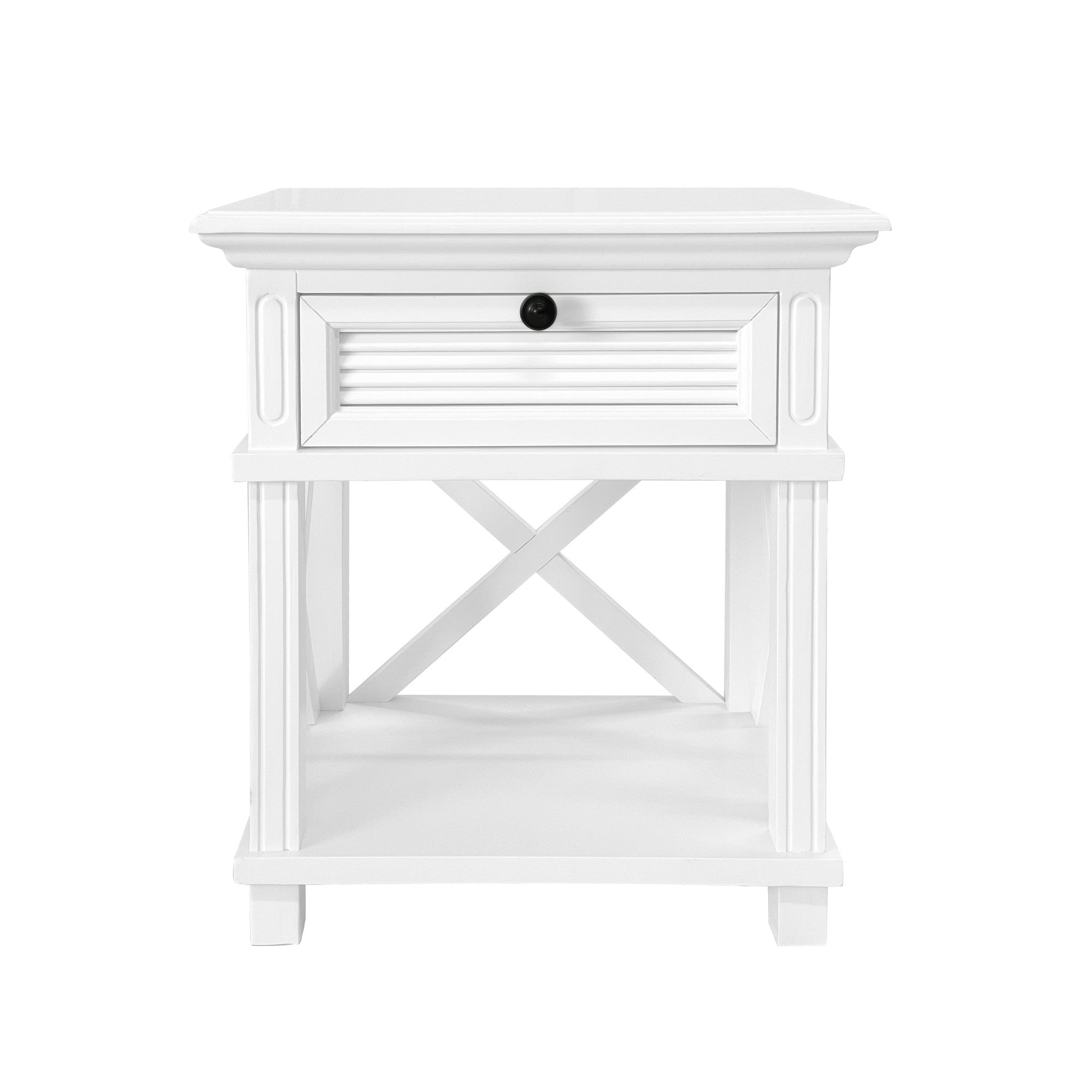 West Beach Hamptons Bedside Table - White