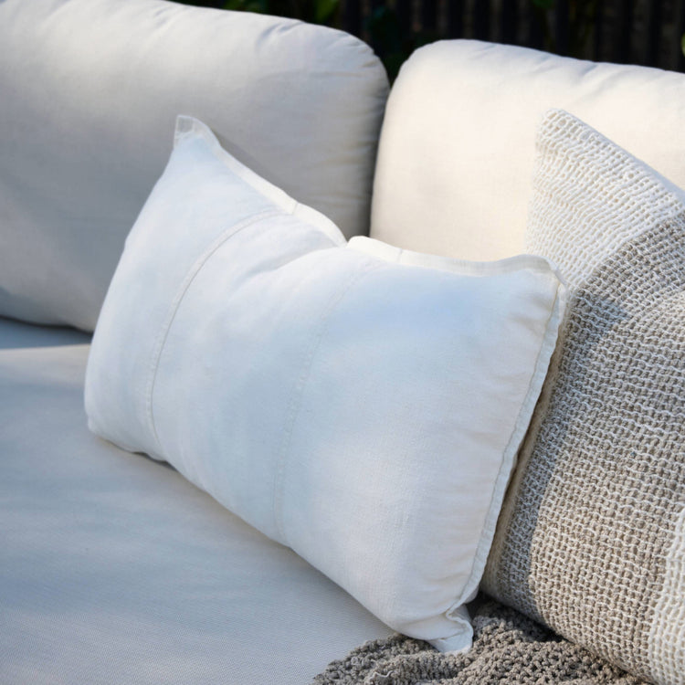Luca Linen Outdoor Cushion - Off White