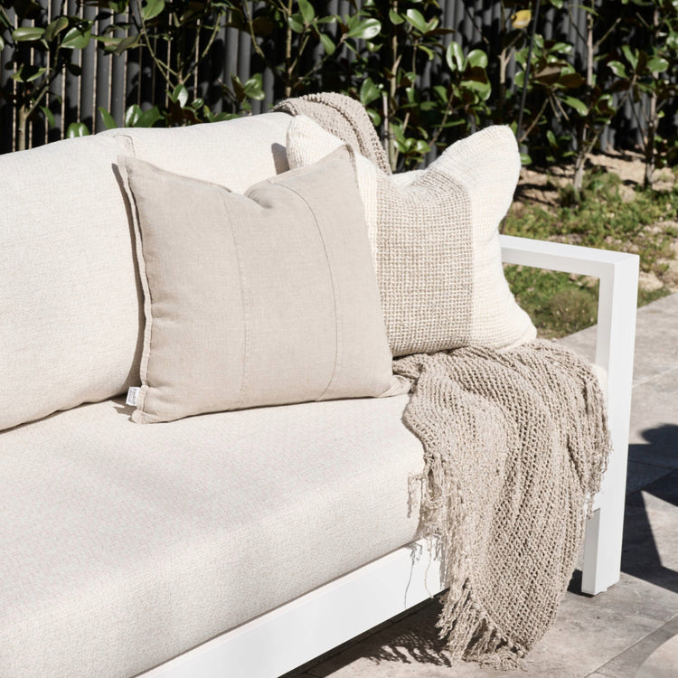 Luca Linen Outdoor Cushion - Natural
