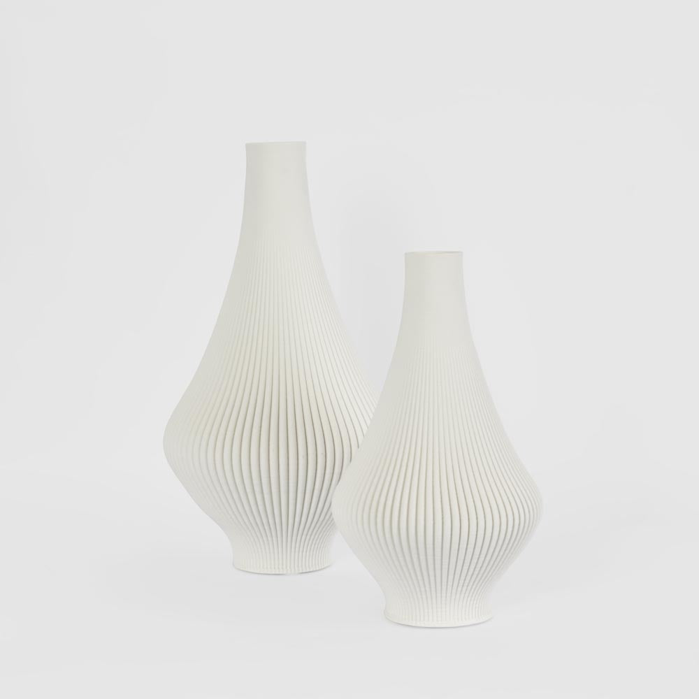 Verne 3D Vase Small - White