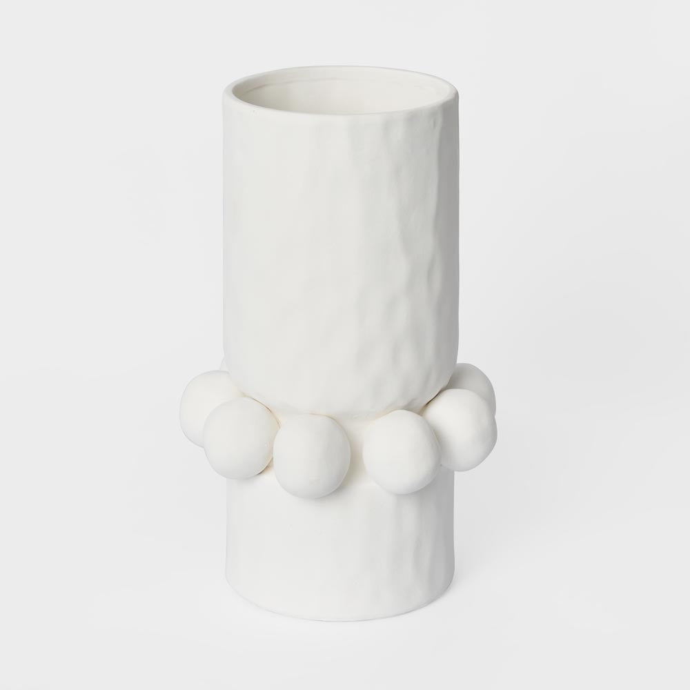Tiki Vase - White