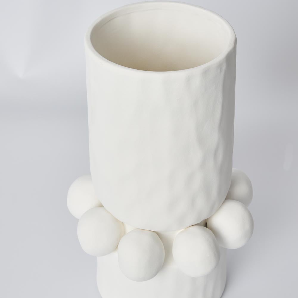 Tiki Vase - White