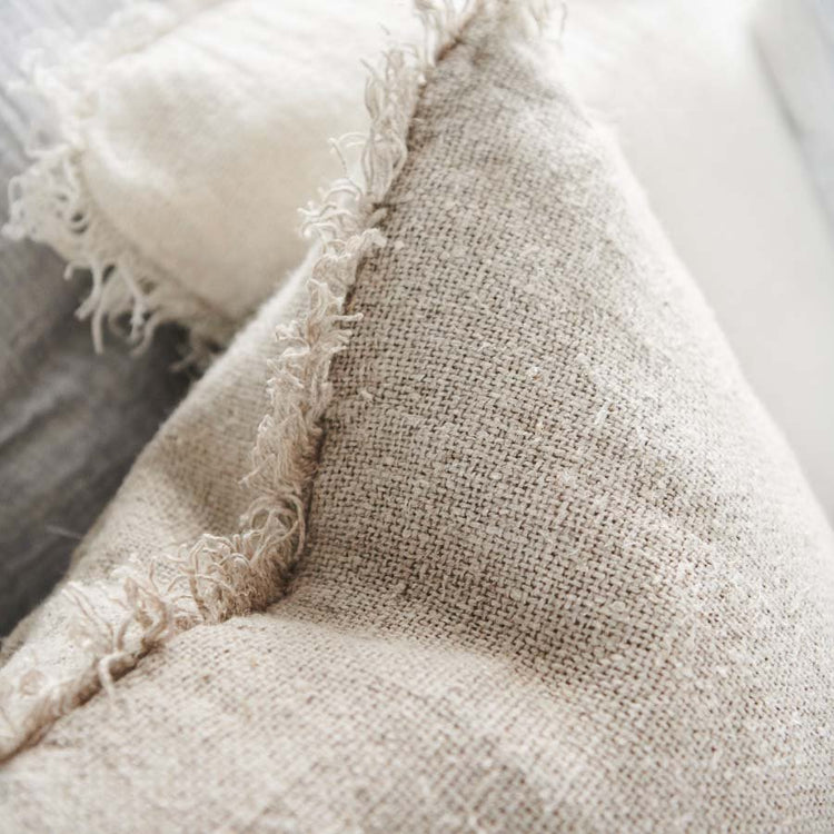Bedouin Linen Cushion - Natural