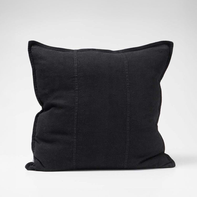 Luca Linen Cushion - Black