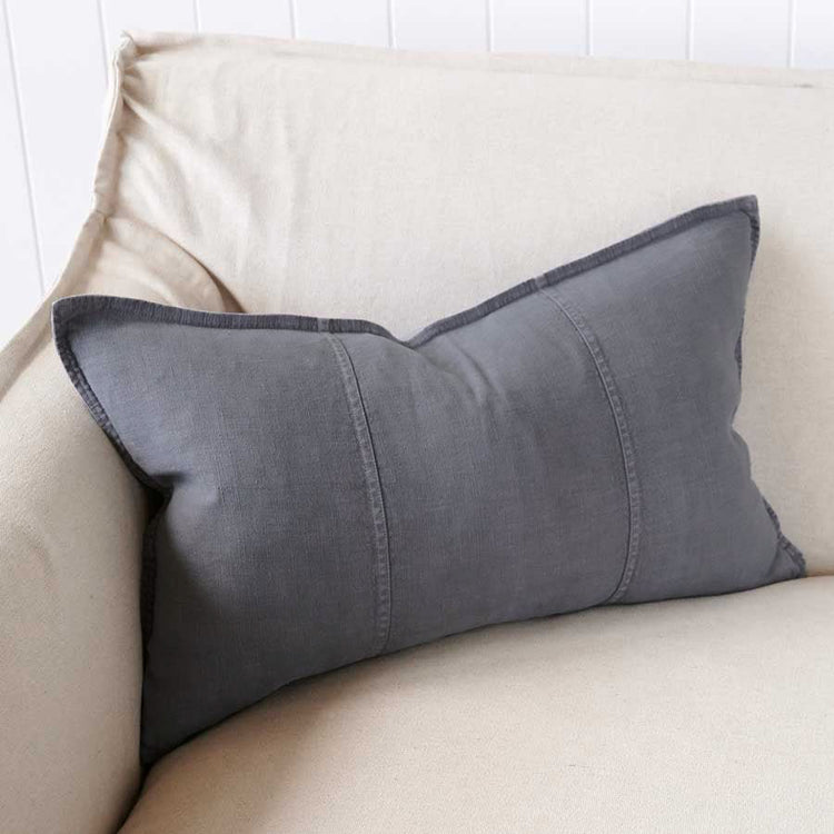 Luca Linen Cushion - Slate