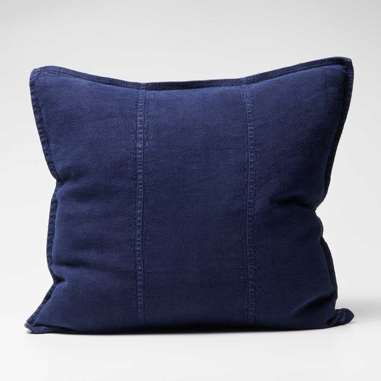 Luca Linen Outdoor Cushion - Navy
