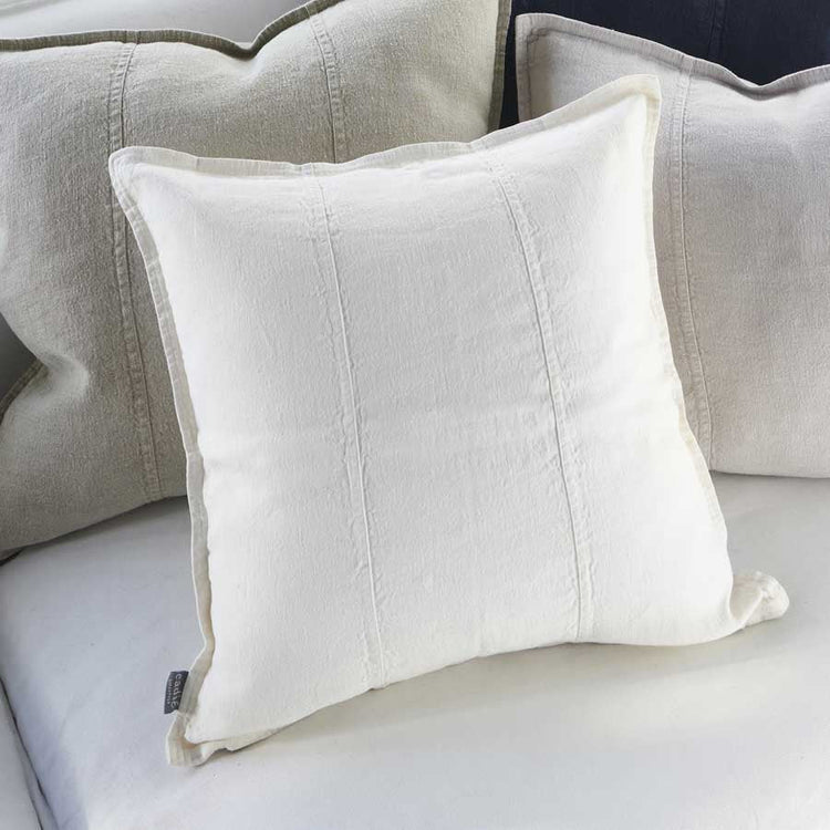 Luca Linen Outdoor Cushion - Off White