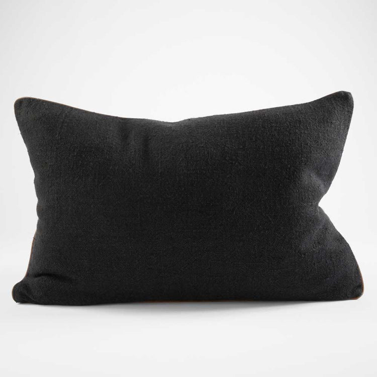 Muse Linen Cushion - Black