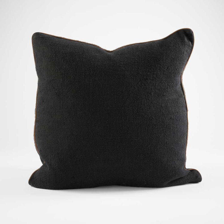 Muse Linen Cushion - Black