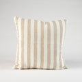 Santi Linen Cushion - Off White/Silver Stripe
