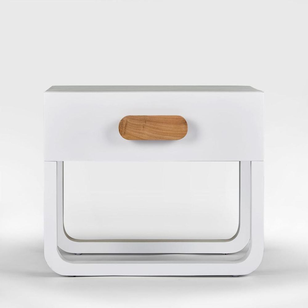 Norma Bedside Table - White